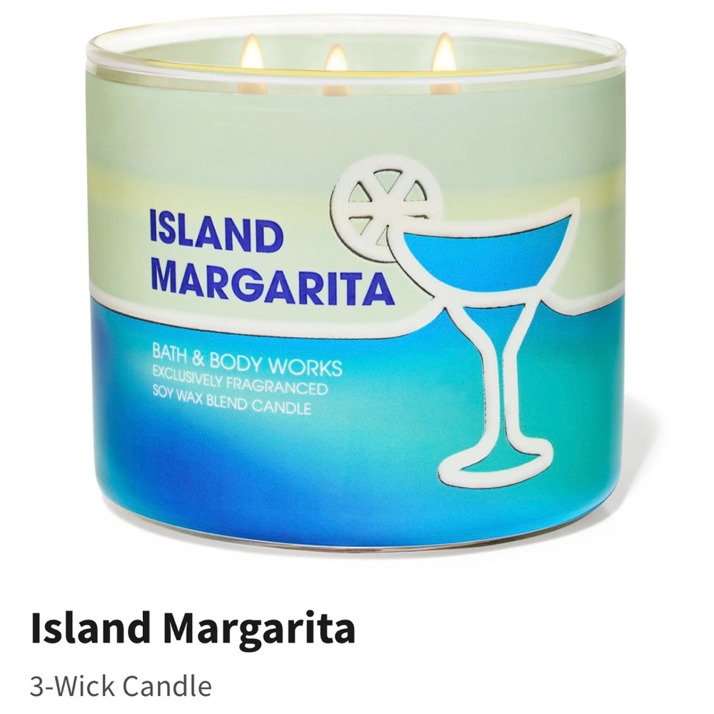 🆕BATH & BODY WORKS 3 WICK CANDLE/ISLAND MARGARITA